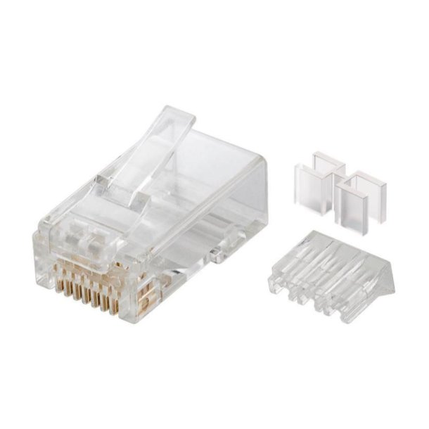 MicroConnect Modul�rt stik CAT6a-stik 8P8C - Uafsk�rmet - 10 stk. i en pose 