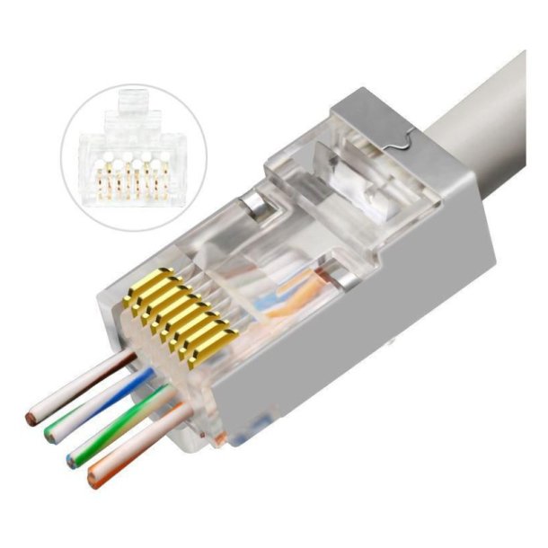 MicroConnect Modul�r EZ-stik RJ45 CAT6a - 50 stk. FTP-sk�rm
