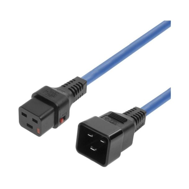 MicroConnect Powercord C19 IEC Lock - C20 bl� 3m - PC1376 