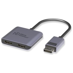 MicroConnect Video Adapter - DisplayPort til 2x DisplayPort - female MST Hub Splitter 