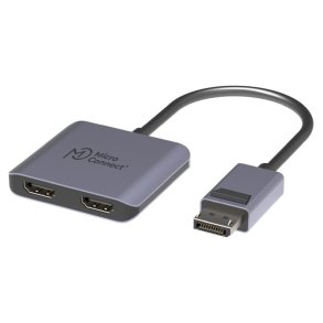 MicroConnect Video Adapter - DisplayPort til 2x HDMI female - MST Hub Splitter 
