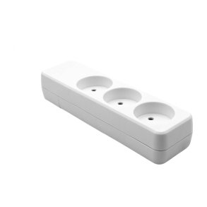 MicroConnect str�mskinne Dansk - 3-vejs - hvid