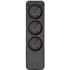 MicroConnect str�mskinne Dansk EDB - 3-vejs - sort