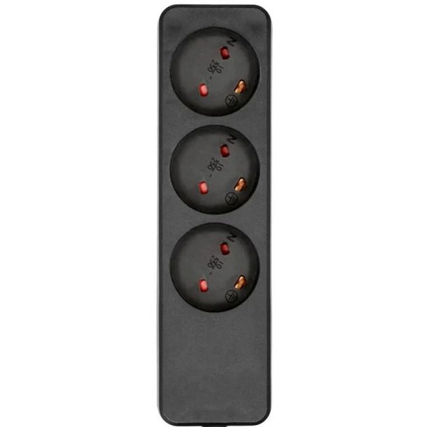 MicroConnect str�mskinne Dansk EDB - 3-vejs - sort