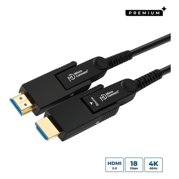 MicroConnect Premium Optic Fiber HDMI Type D - HDMI Type D Cable with 