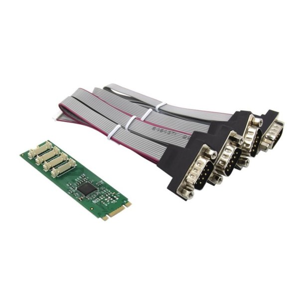 MicroConnect Interfacekort - M.2 B+M KEY AX99100 4S DB9 - RS232-kort 