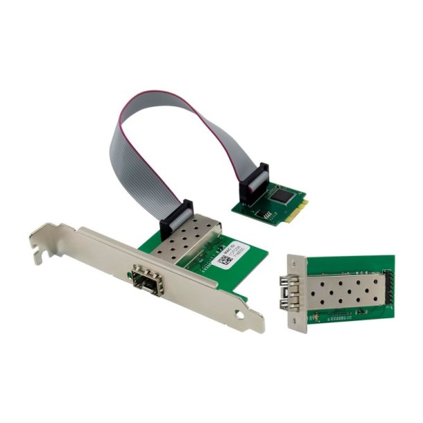 MicroConnect Netv�rks kort - PCIe M.2 A+E - I210AS Single- 1GbE SFP 