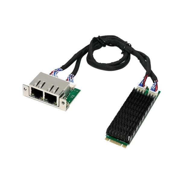 MicroConnect Netv�rks kort - PCIe M.2 B+M - I210-T2 Dual-1G RJ45 