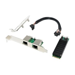 MicroConnect Netv�rks kort - PCIe M.2 B+M - RTL8125B Dual- 2.5G 