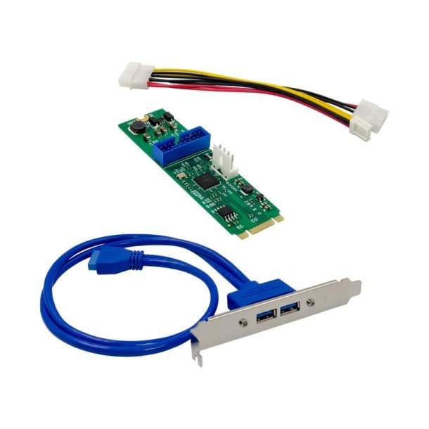 MicroConnect Interfacekort - M.2 B+M KEY NEC720202 USB3.0 - 2-ports kort 