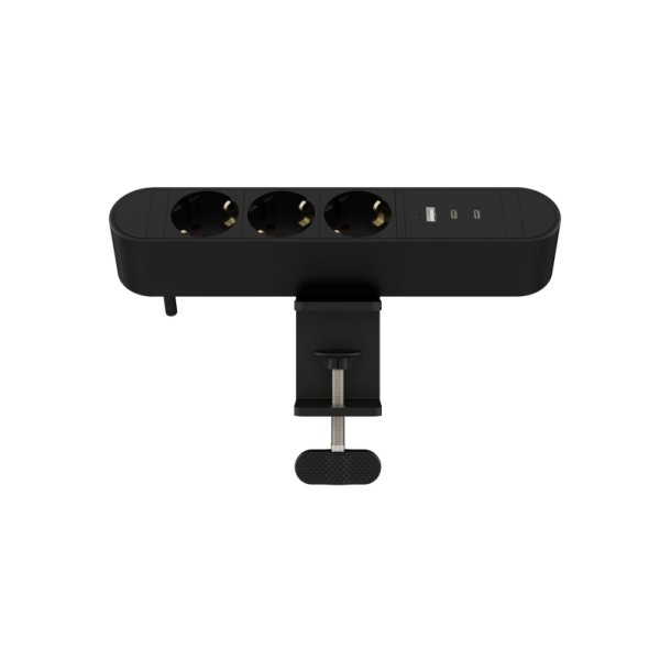 MicroConnect str�mskinne Multi Desktop str�mstik 3-vejs Schuko - 1 x USB-A - 2 x USB-C - 30W - 1,8m
