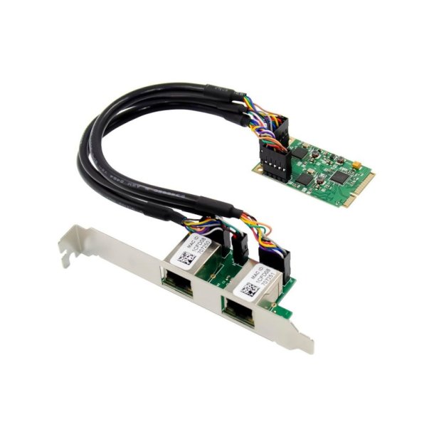 MicroConnect Netv�rks kort - MiniPCIE 8111F - Dual- 1G RJ45 
