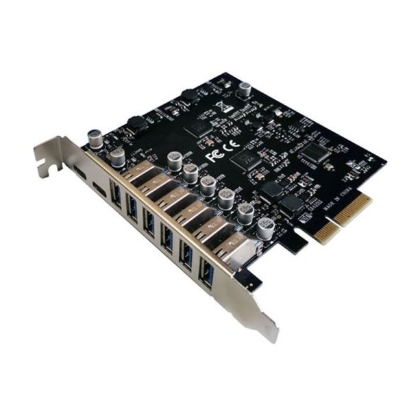 MicroConnect Interfacekort - PCIe X4 ASM3142 10 Gbps USB-C - x 2 + USB-A x 6