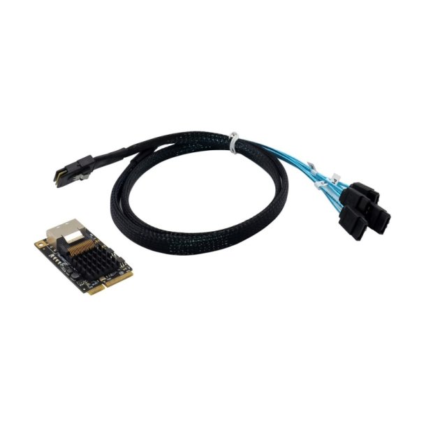 MicroConnect Interfacekort - MINIPCIE Marvell 88SE9215 - SAS36-udvidelseskort 