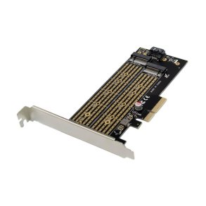 MicroConnect Interfacekort - PCIe x4 M.2 Key NMVe SSD-adapter - NGFF M Key B dobbelt interface 