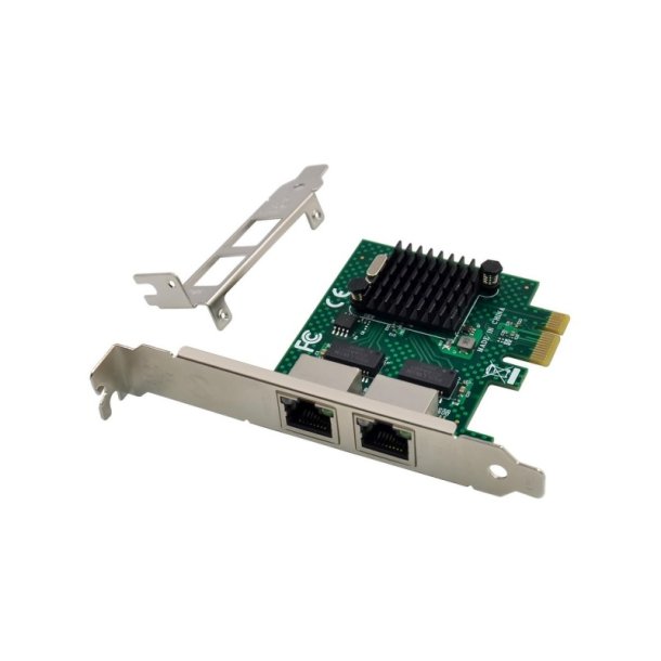 MicroConnect Netv�rks kort - PCIe x1 BCM5718 - Dual-port RJ45 