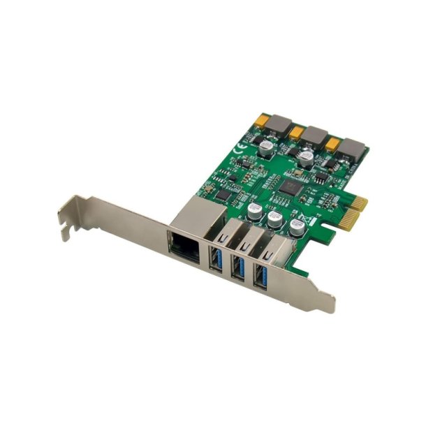 MicroConnect Netv�rks kort - PCIe x1 VL805 - USB3.0&RTL8153 LAN Card 