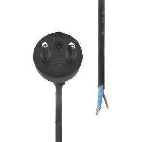 MicroConnect Type K EDB - Open End - Power cable - 3m - sort 