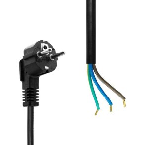 MicroConnect Schuko Open End power cord 5m - sort 