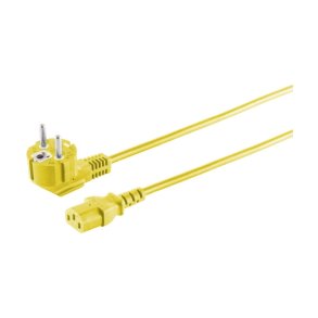 MicroConnect Power Cord Schuko Angled - C13 1.8m gul