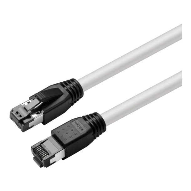 MicroConnect - CAT8.1 S/FTP 7,5m White LSZH - Shielded netw�rkskabel AWG 24