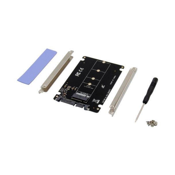 MicroConnect Interfacekort - 2,5" SATA til M.2 B-n�gle - SSD-adapter Underst�tter M.2 SSD 