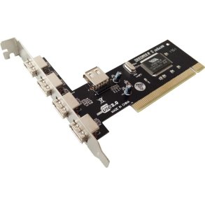 MicroConnect Interfacekort - 4 + 1-ports USB 2.0 PCI-kort - Hovedchip: NEC720101 4 