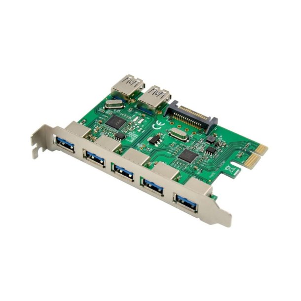 MicroConnect Interfacekort - 7-ports USB 3.0 PCIe-kort