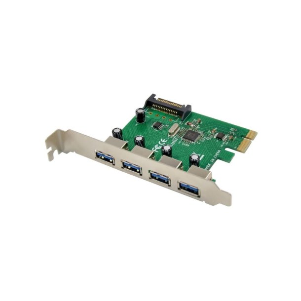 MicroConnect Interfacekort - USB 3.0 4-ports PCIe-kort - Hovedchip: VL805 USB3.0 
