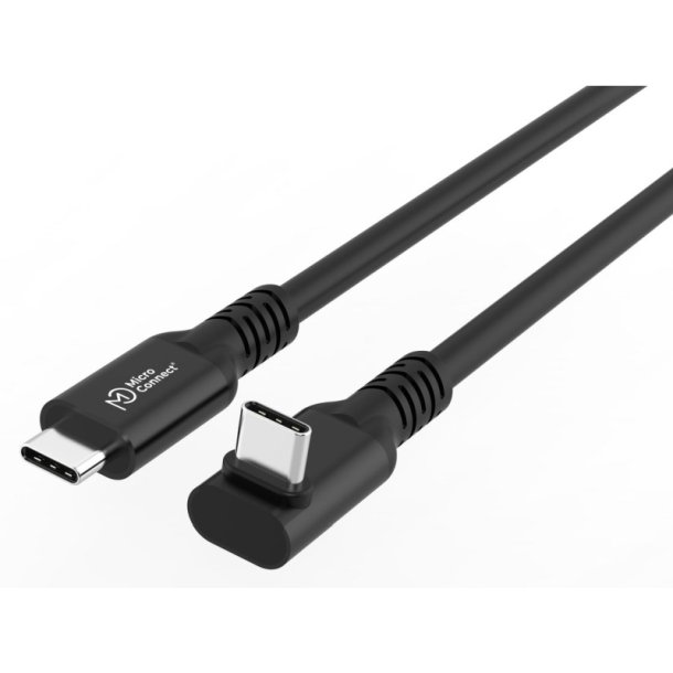 MicroConnect USB kabel - USB-C 3.2 Gen 2x2 Premium - Angled Cable - 100W - 20Gbps - 