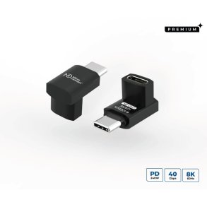 MicroConnect USB kabel - Premium USB4 3x2 USB-C angled - adapter - 240W - 40Gbps Premium 