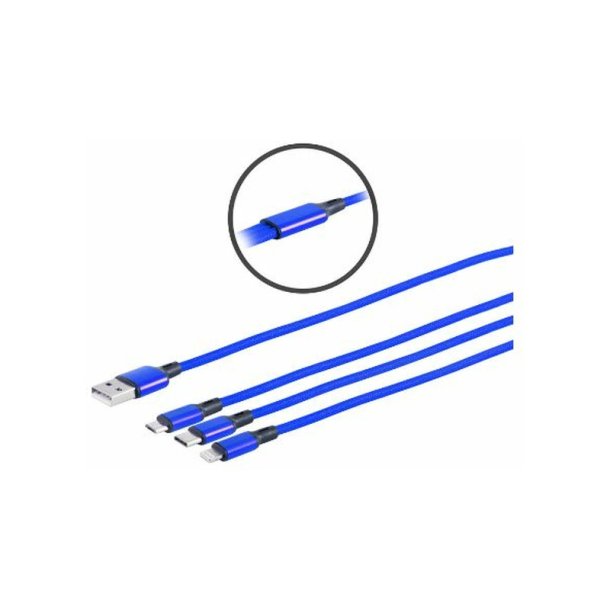 MicroConnect - USB Adapters - USB-A splitter cable with - USB-C - USB Micro-B and 