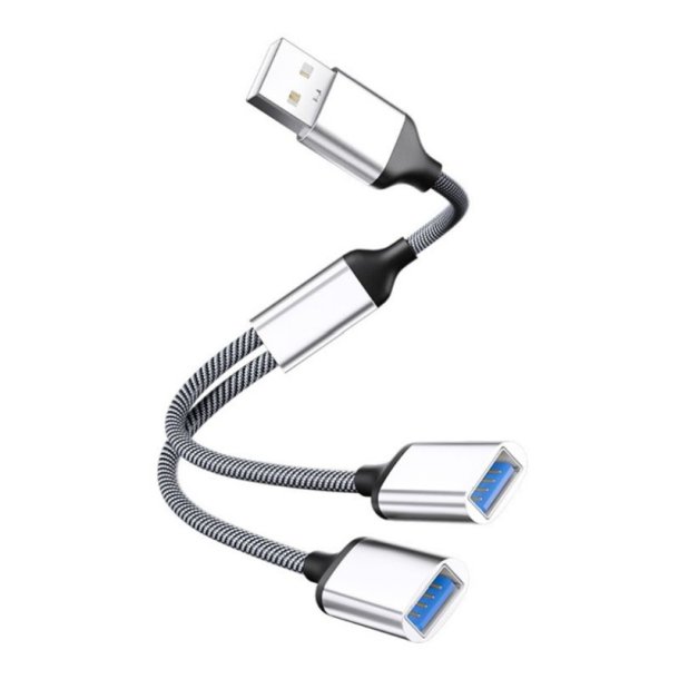 MicroConnect - USB Adapters - USB-A to 2x USB-A Female - Silver transfer rate 480Mbps - 