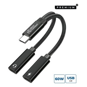 MicroConnect - USB Adapters - Premium USB-C to USB-C PD and - USB-C Female Adapter - sort 