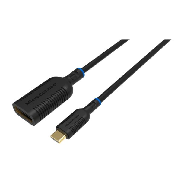 MicroConnect DisplayPort Adapter - USB-C til Displayport - 0,2m, sort 