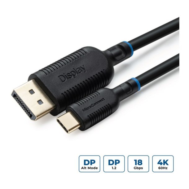 MicroConnect DisplayPort Adapter - USB-C Displayport kabel 0,5m