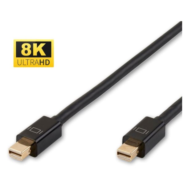 MicroConnect DisplayPort kabel - 8K Mini Displayport Cable 1m - version 1.4Gold-plated plugs