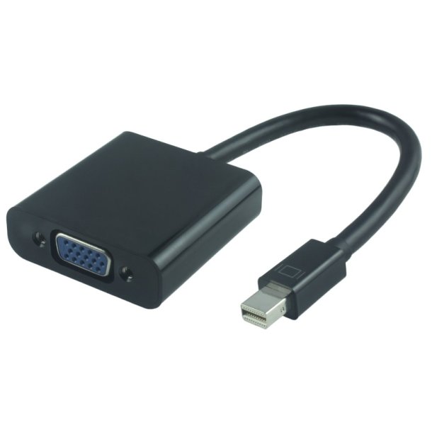 MicroConnect DisplayPort Adapter - Active Mini DP - VGA Adaptor - Mini DP M - VGA Female, sort