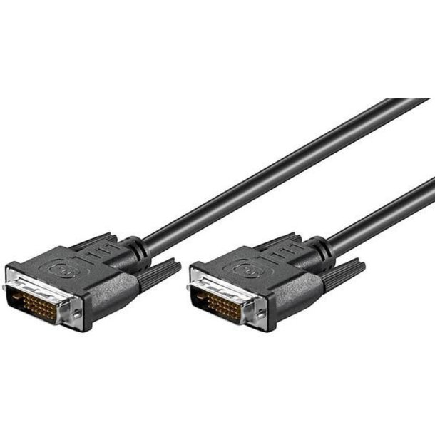 MicroConnect DVI kabel - DVI-D 24+1-pin 0,5m M-M sort - Full HD 1080p, Dual Link