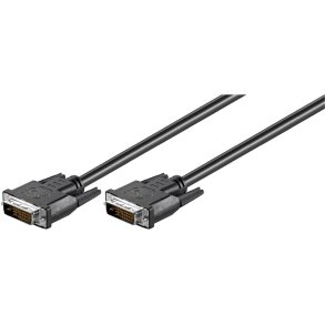 MicroConnect DVI kabel - DVI-D 24+1-pin 2m M-M sort - Full HD 1080p, Dual Link