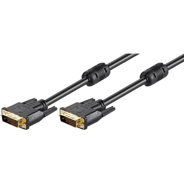 MicroConnect DVI kabel - DVI-D 24+1-pin w. Ferrit, M-M - Full HD 1080p, Dual Link, 5m