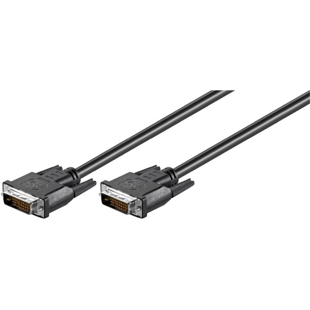 MicroConnect DVI kabel - DVI-D 24+1-pin 5m M-M sort - Full HD 1080p, Dual Link