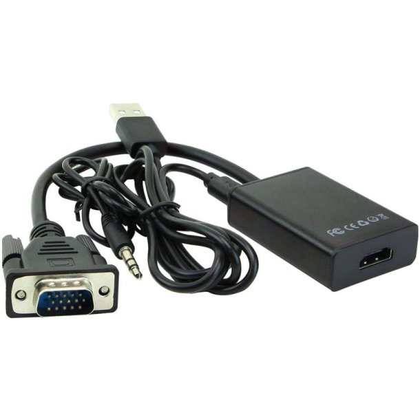 MicroConnect HDMI Adapter VGA + Audio to HDMI converter With USB power and Audio. 