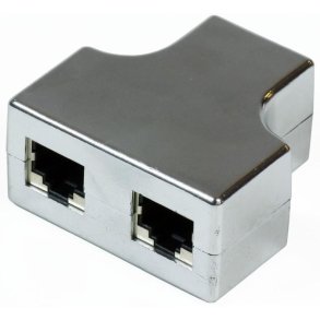 MicroConnect Y-ADAPTER RJ45-2xRJ45 F/F 8P - RJ45 Y-ADAPTER afsk�rmet