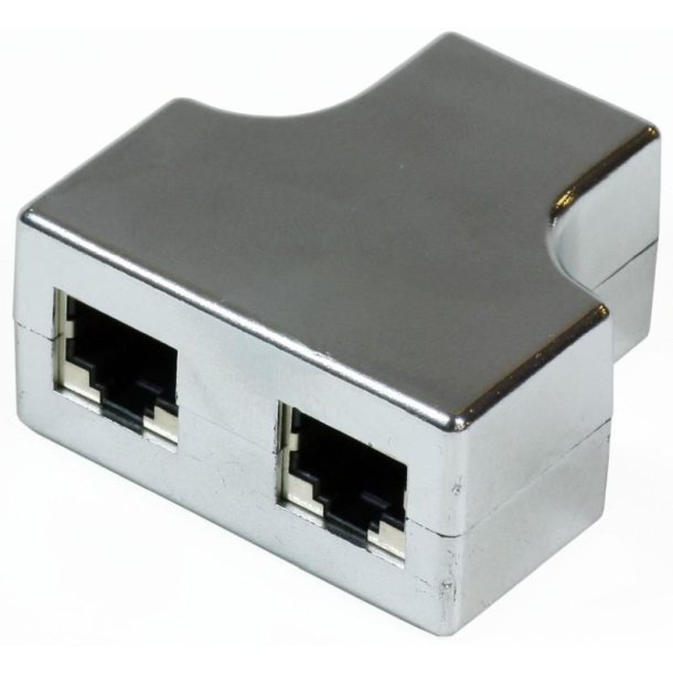 MicroConnect Y-ADAPTER RJ45-2xRJ45 F/F 8P - RJ45 Y-ADAPTER afsk�rmet