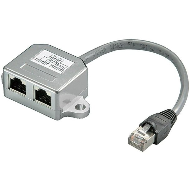 MicroConnect - Cable splitter (Y-adapter) - Y-ADAPTER RJ45 - 2x RJ45 M/F 