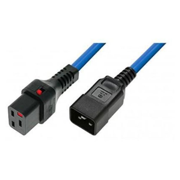 MicroConnect Powercord C19 IEC Lock - C20 bl� 3m - PC1376C19 