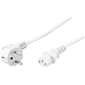MicroConnect Power Cord 3m hvid IEC320 Angled Connector Schuko - 16A