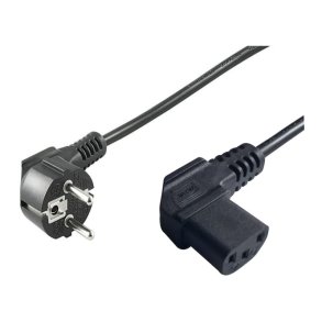 MicroConnect Power Cord CEE 7/7 - C13 1.8m Schuko/Angled C13 sort