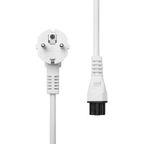 MicroConnect Power Cord CEE 7/7 - C5 3m hvid Angled Schuko - hvid